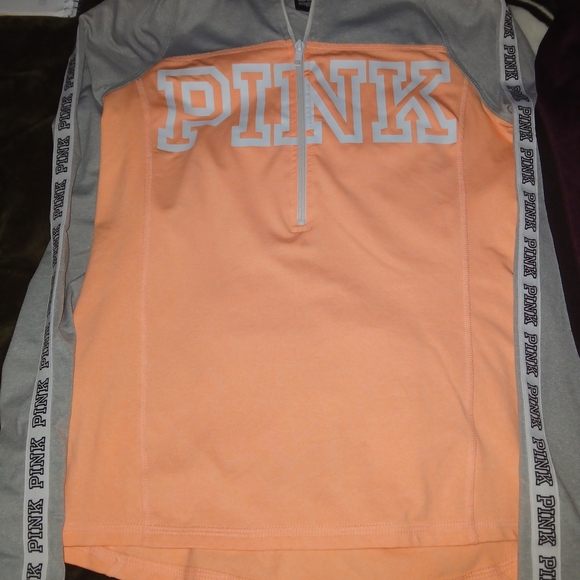 PINK Victoria's Secret Half-Zip Pullovers - Peach and Purple Both Smalls - Picture 2 of 12